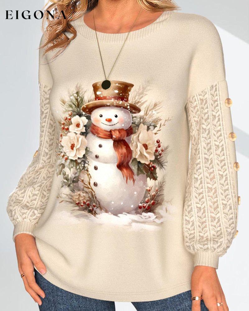 Lace Christmas pattern sweatshirt 2023 f/w 23BF christmas Clothes hoodies & sweatshirts sweatshirts