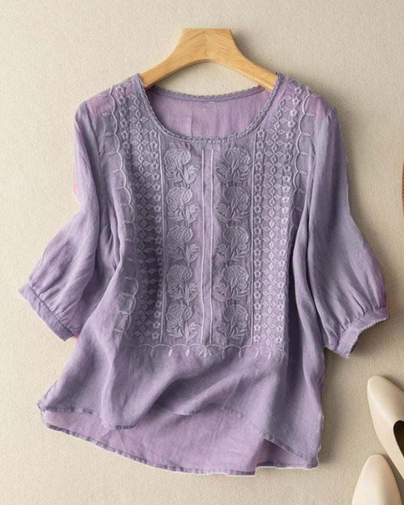Retro Breathable Crew Neck T-Shirt