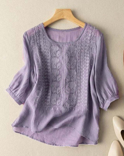 Retro Breathable Crew Neck T-Shirt