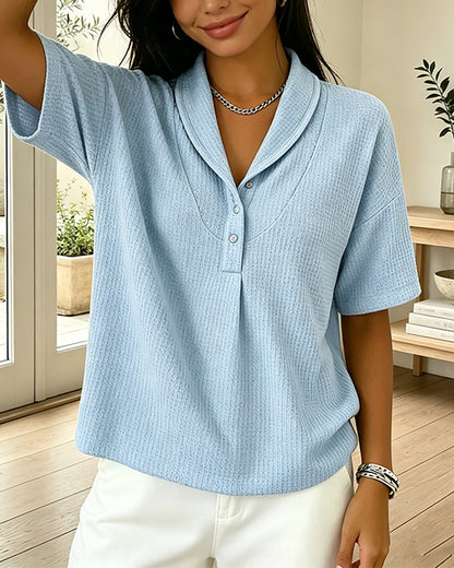 Waffle Henry Solid Color T-Shirt