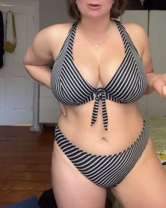 Stripe print sexy bikini bikinis summer