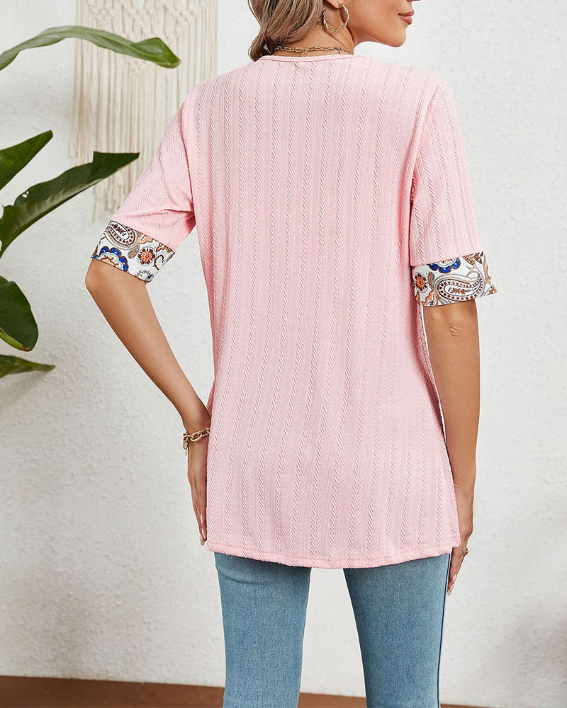 Square collar contrast stitching blouse blouses & shirts summer