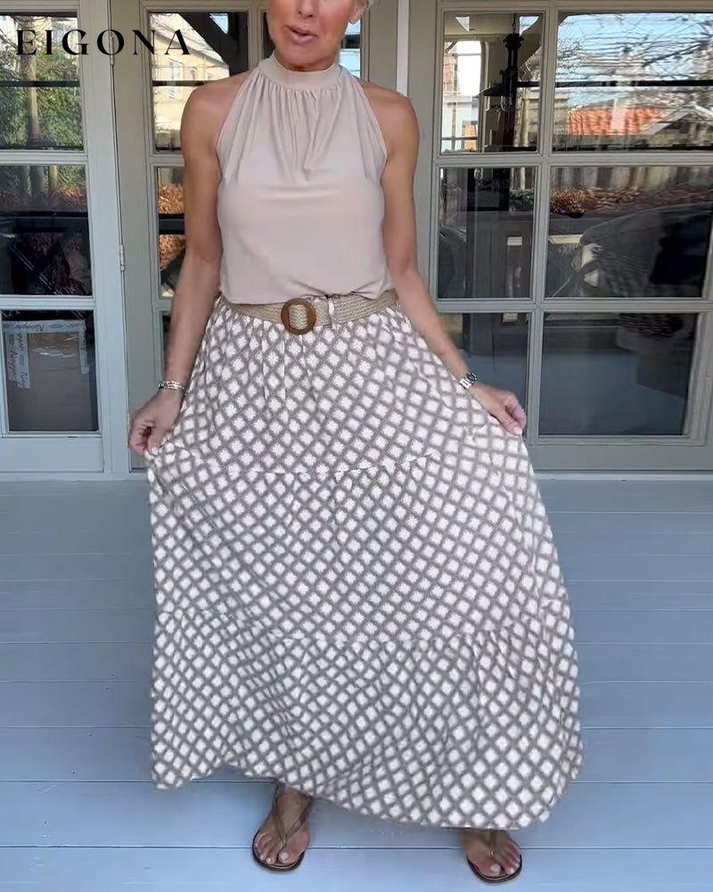 Elegant skirt with rhombus print skirts Spring Summer