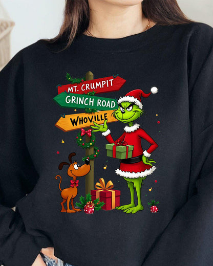 Christmas grinch long sleeve sweatshirt 2024 f/w christmas Grinch sweatshirts