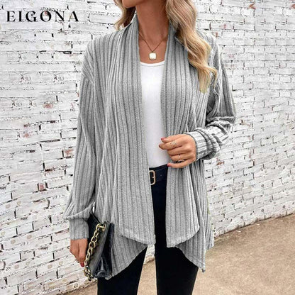 Casual Knitted Cardigan Gray best Best Sellings cardigan cardigans clothes Sale tops Topseller