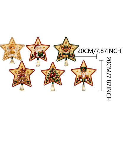 DIY Five-Pointed Star Diamond Painting Christmas Tree Topper
