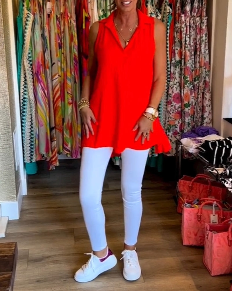 Ermeløse jakkeslag rynket topp