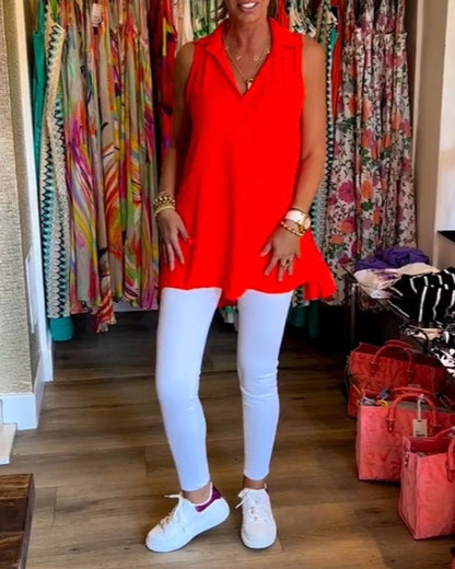 Ermeløse jakkeslag rynket topp