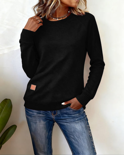 Round Neck Fashionable Casual Sweatshirt
