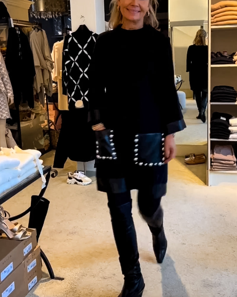 Robe décontractée à col rond avec poches