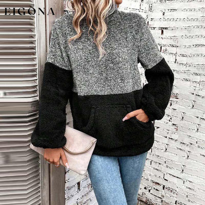 Colour Block Casual Sweatshirt best Best Sellings clothes Plus Size Sale tops Topseller