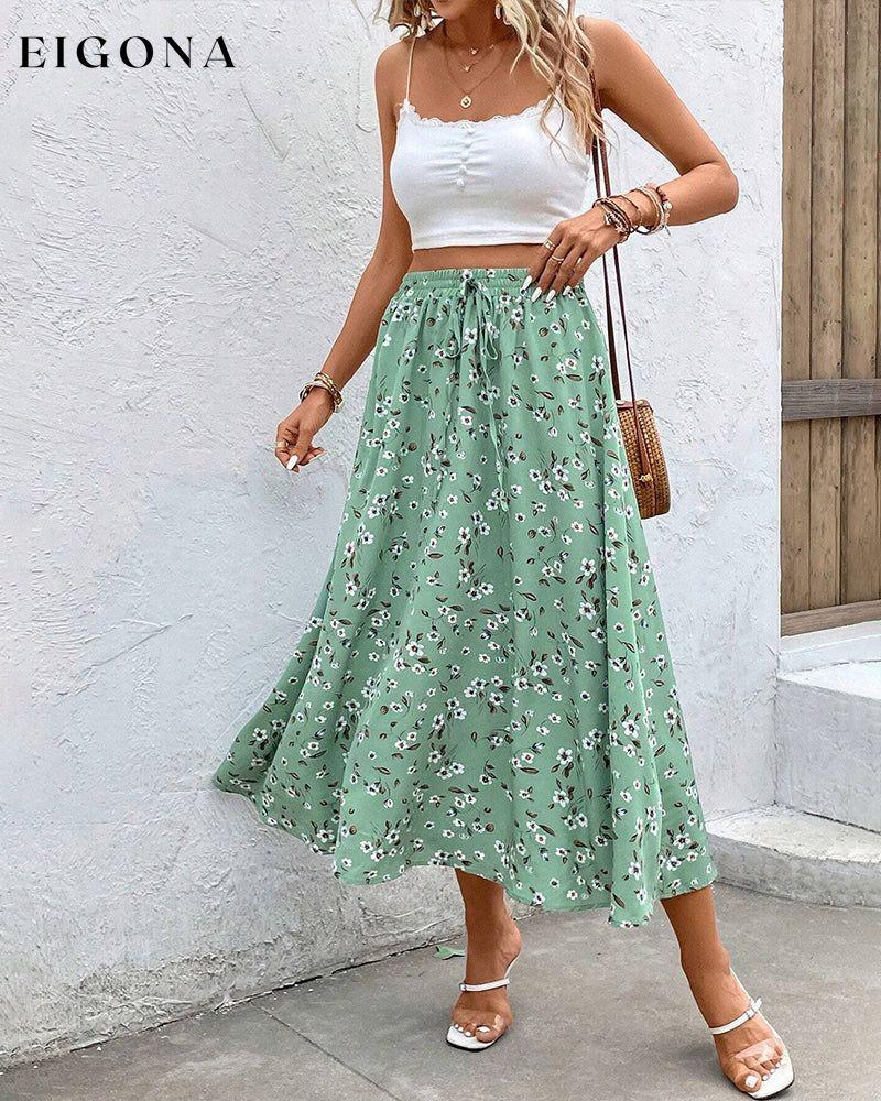 Elastic floral casual skirt skirt spring summer