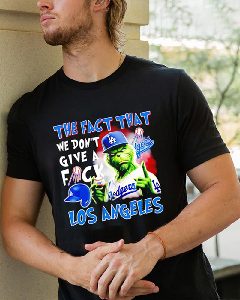 Men's grinch they hate us because they ain’t us Los Angeles Dodgers T-shirt 2024 f/w Grinch MLB spring summer t-shirts