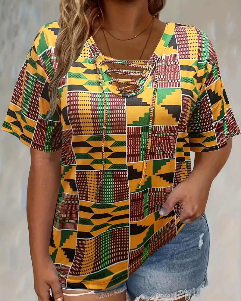 Tie-Dye Print Blouse