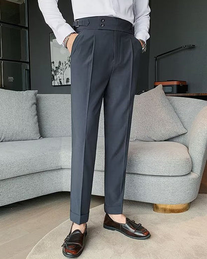 Men's Pocket Solid Casual Dress Pant