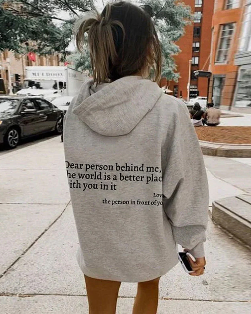 Dear Person Behind Me' Sweatshirt 2024 f/w hoodies spring