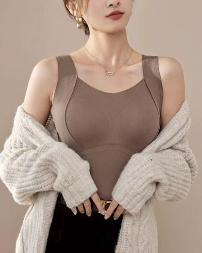 Women's Thermal Gilet with Built-In Bra