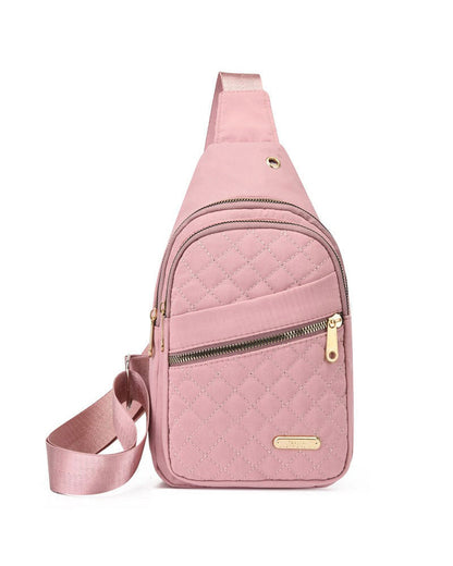 Women's Fashion Embroidered Quilted Chest Bag