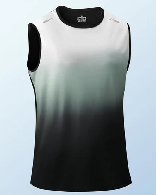 Men's Gradient Crew Neck Tank Top spring summer t-shirts man