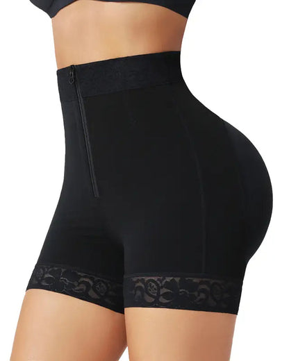 Lace Zipper High Waist Butt Lifting Pant