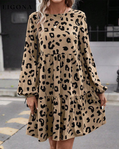 Leopard Long Sleeve Dress 2023 f/w 23BF casual dresses Clothes Dresses spring