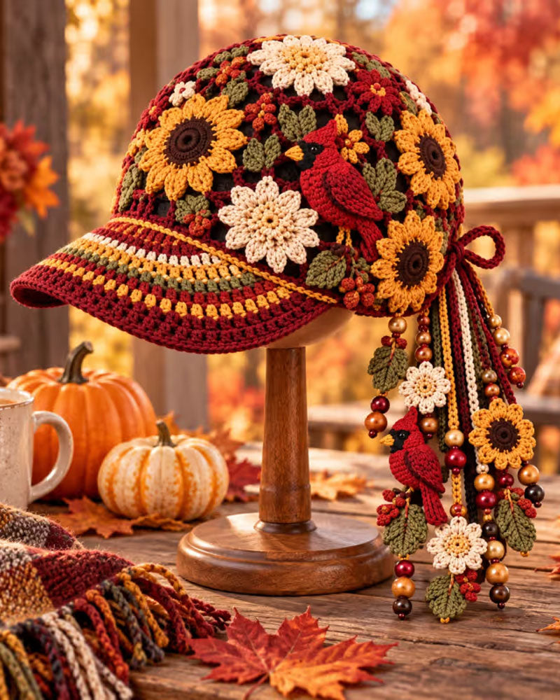 🍂 Women’s Handmade Crochet Autumn Baseball Cap 2024 f/w accessories spring summer