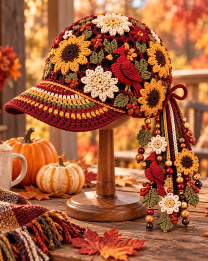 🍂 Women’s Handmade Crochet Autumn Baseball Cap 2024 f/w accessories spring summer