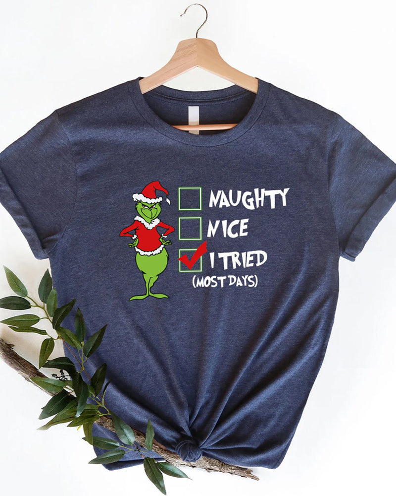 Grinch Christmas casual T-shirt