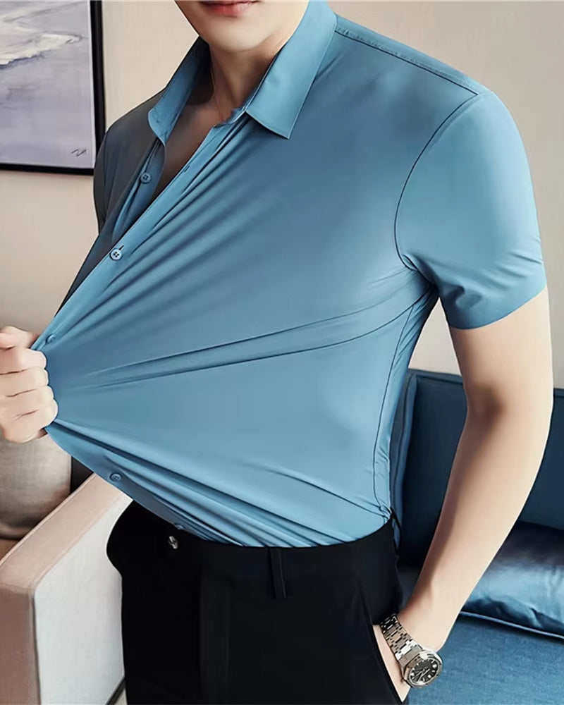 Men's Stretch Short Sleeve Dress Shirts
