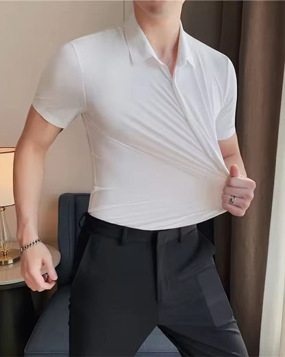 Men's Stretch Short Sleeve Dress Shirts
