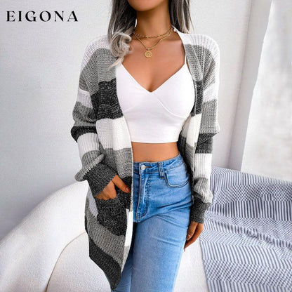 Casual Striped Cardigan best Best Sellings cardigan cardigans clothes Sale tops Topseller