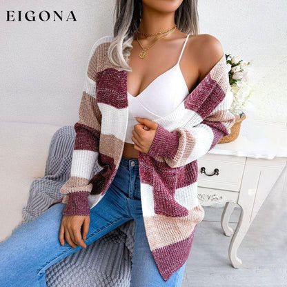 Casual Striped Cardigan best Best Sellings cardigan cardigans clothes Sale tops Topseller