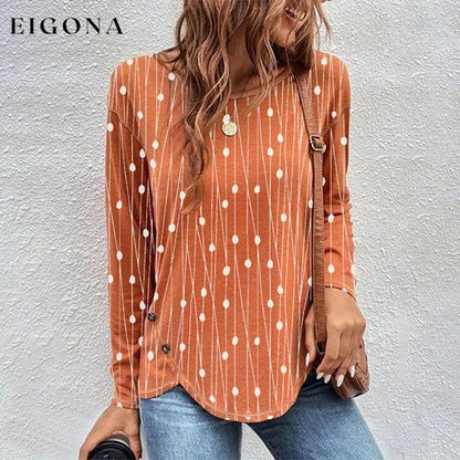 Irregular Polka Dot Blouse clothes Plus Size tops