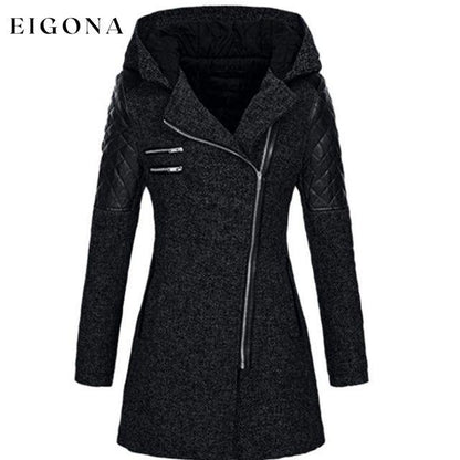 Elegant Casual Patchwork Coat Black Best Sellings cardigan cardigans clothes Plus Size Sale tops Topseller