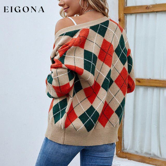 Casual Geometric Knitted Cardigan best Best Sellings cardigan cardigans clothes Sale tops Topseller
