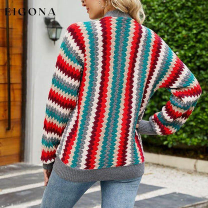 Casual Colorful Knitted Cardigan cardigan cardigans clothes tops