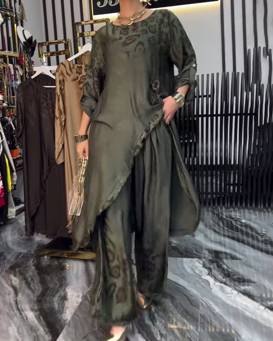 Temperamental Printed Irregular Suit