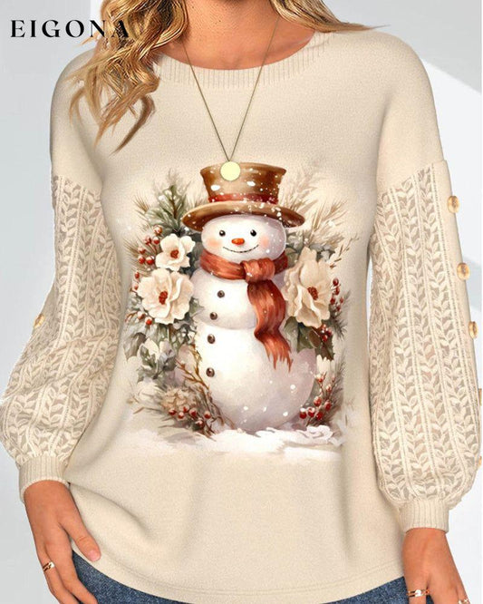 Lace Christmas pattern sweatshirt 2023 f/w 23BF christmas Clothes hoodies & sweatshirts sweatshirts