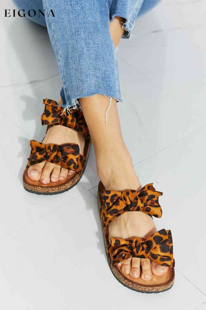 Fiercely Feminine Leopard Bow Slide Sandals BFCM - Up to 70 Percent Off Black Friday Forever Link Ship from USA shoes womens shoes
