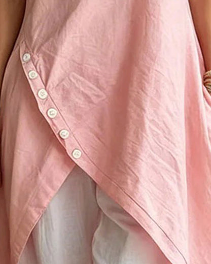 Asymmetrical Sleeveless Lantern Pants Set