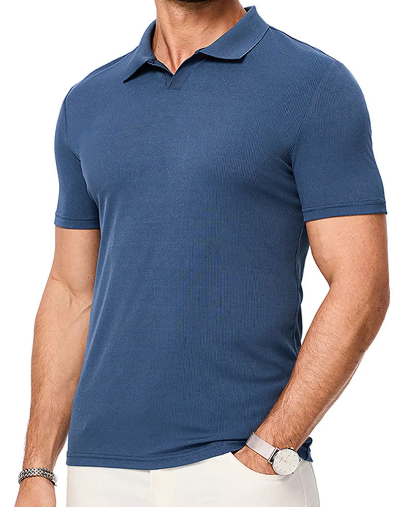 Men's Casual Lapel T-shirt