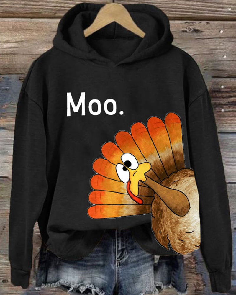 Women'S Thanksgiving Printed Hoodie 2024 f/w hoodies thanksgiving