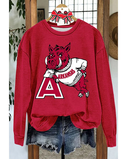 Arkansas Printed Sweatshirt 2024 f/w sports sweatshirts