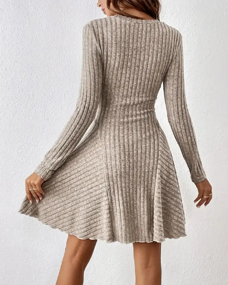 A-Line Long Sleeve Dress 2024 f/w casual dresses