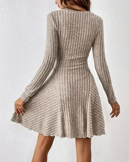 A-Line Long Sleeve Dress