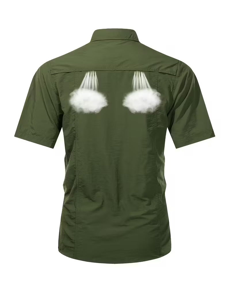 Casual Breathable Short Sleeve Shirt shirts man spring summer