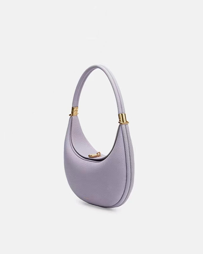 Solid color elegant crescent shape underarm shoulder bag 202466 bags