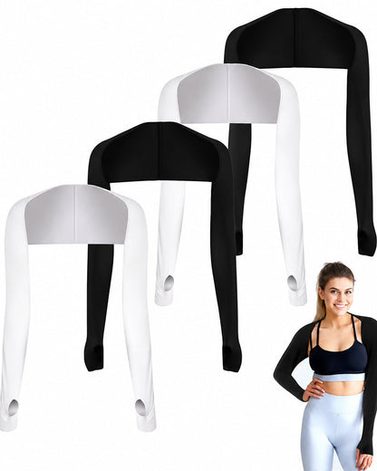 Women's 4-Pack Cooling UV Protection Arm Sleeves with Thumb Holes 2024 f/w accessories spring summer