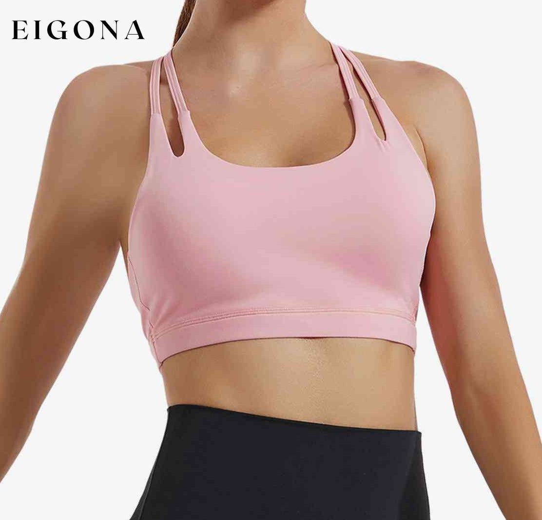 T-Back Sports Bra Blush Pink 2 pieces active wear clothes J@S setv Ship From Overseas Shipping Delay 09/29/2023 - 10/04/2023 workout setv