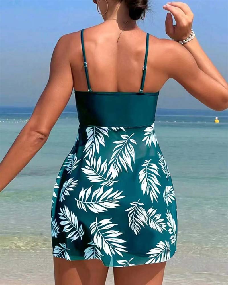 Sexy Printed Mesh Tankini